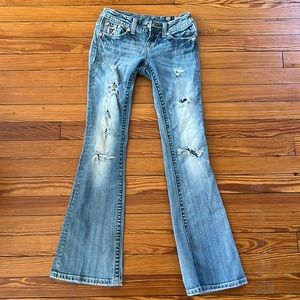Miss Me Size 24 distressed jeans. JE5124F9L Flare